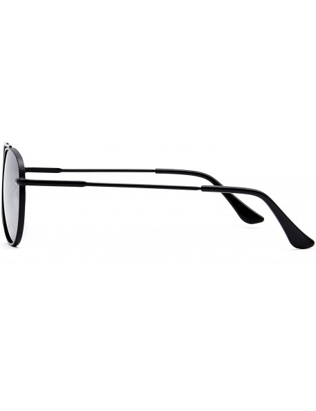 Square Square Aviator Polarized Sunglasses for Men Women Fashion Laminated Mirrored Retro Sun Glasses - Color 5 - CT18WQI4X4I...