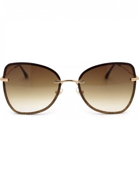 Butterfly Womens Expose Lens Bow Shape Butterfly Chic Sunglasses - Gold Brown - CS18WRED85K $12.91