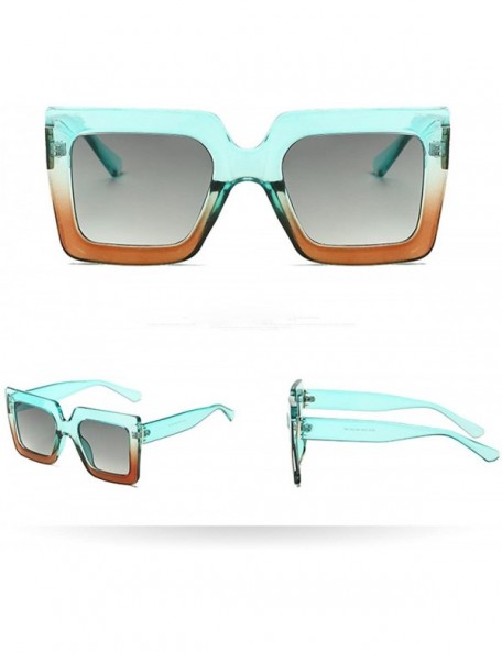 Round Glasses- Women Man Vintage Big Frame Square Shape Sunglasses Eyewear Retro Unisex - 9200d - CM18RT88TK6 $9.90