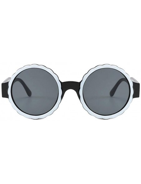 Rimless Fashion Women's Frame Mask Round Integrated Sunglasses Gas Glasses - Black - CH18SHI079M $7.67