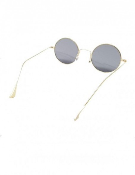 Round Retro Hippie Round Lennon style Color lens IL1014 - Gold/ Grey - CU18L7WLSIR $8.93