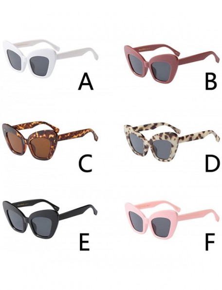 Sport Fashion Vintage Irregular Big Frame Sunglasses-Retro Eyewear Fashion Ladies Man - F - CF18Q53AIQ7 $9.30