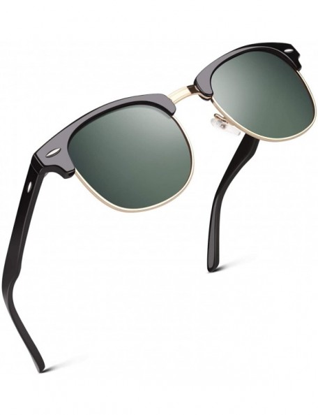 Sport Polarized Sunglasses for Men Driving Sun glasses Shades 80's Retro Style Brand Design Square - C518N9HT37M $11.91