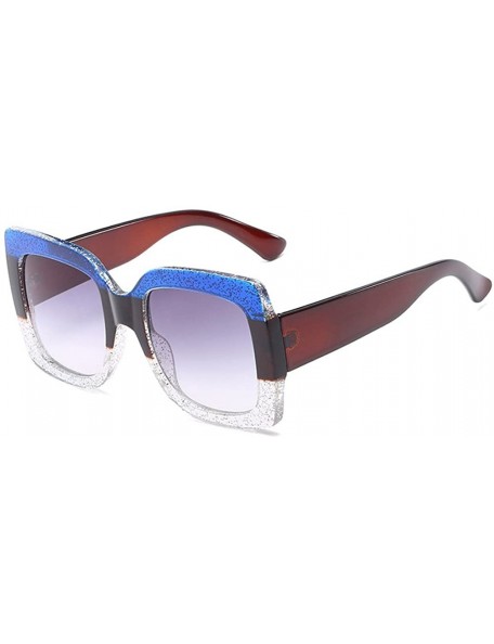 Rimless Oversized Square Sunglasses Women Multi Tinted Frame Fashion Eyewear - C4 - CW18CNXX0K5 $7.37