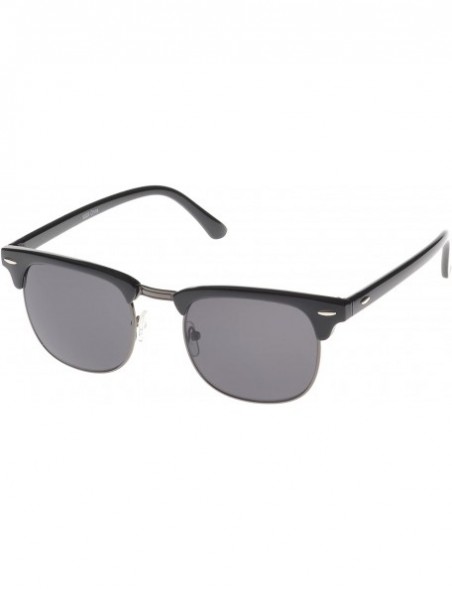 Wayfarer Soho Retro Square Fashion Sunglasses - Black - CA12DXM9WO3 $12.34