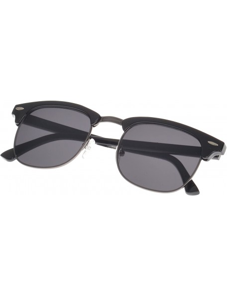 Wayfarer Soho Retro Square Fashion Sunglasses - Black - CA12DXM9WO3 $12.34