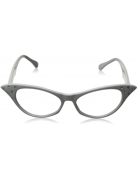 Cat Eye Rhinestone Cat Eye 50s Party Glasses in Many Colors - white - CJ114LJX9CJ $7.81