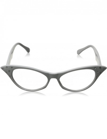 Cat Eye Rhinestone Cat Eye 50s Party Glasses in Many Colors - white - CJ114LJX9CJ $7.81