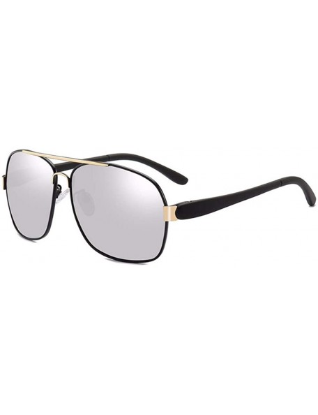 Aviator Metal film polarizing sunglasses Classic clam sunglasses for men and women - A - CC18QTH0T2R $40.10