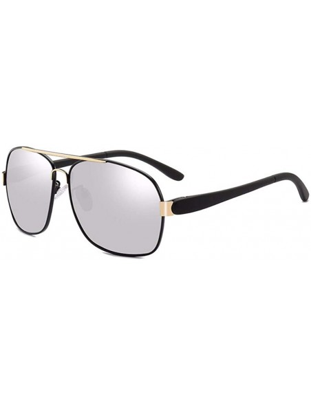 Aviator Metal film polarizing sunglasses Classic clam sunglasses for men and women - A - CC18QTH0T2R $40.10