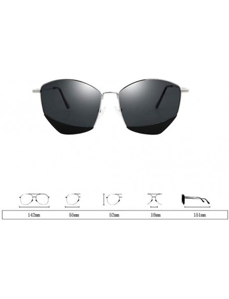 Aviator Polarized stainless steel frame sunglasses- foldable anti-glare sunglasses - A - CS18RWEZHY7 $37.05