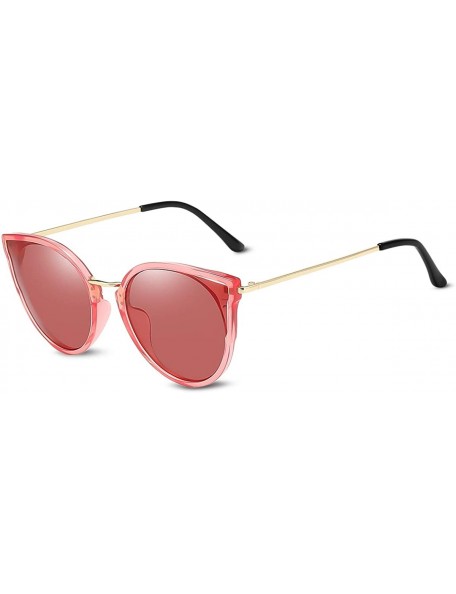 Oversized Women Sunglasses Cat Eyes Polarised Sunglasses UV 400 Oversized Gradient Eyewear Outdoor Travel Party Gift - Red - ...