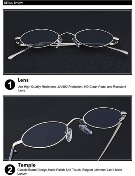 Oval Oval Ultra Thin Small Skinny Slim Narrow Metal Frame Sunglasses Colored Lens - Gold-clear - CV18HZSTZZZ $10.31