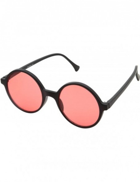 Oversized Oversized Round Sunglasses Hippie Color Lens Retro Circle Glasses Men and Women - Pink - CT1924ZXIW9 $9.33