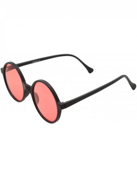 Oversized Oversized Round Sunglasses Hippie Color Lens Retro Circle Glasses Men and Women - Pink - CT1924ZXIW9 $9.33