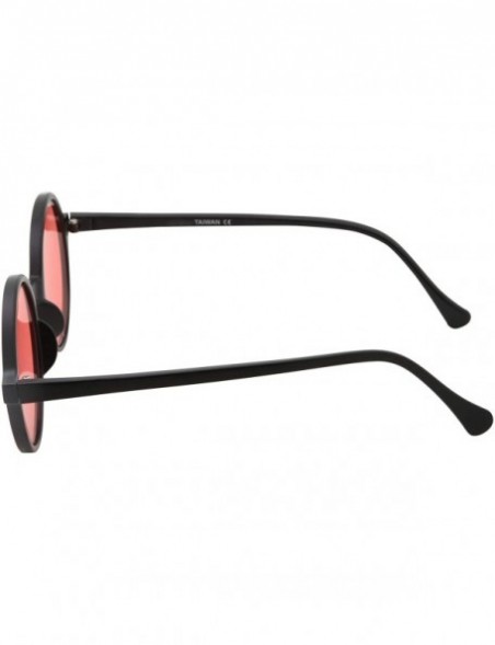 Oversized Oversized Round Sunglasses Hippie Color Lens Retro Circle Glasses Men and Women - Pink - CT1924ZXIW9 $9.33