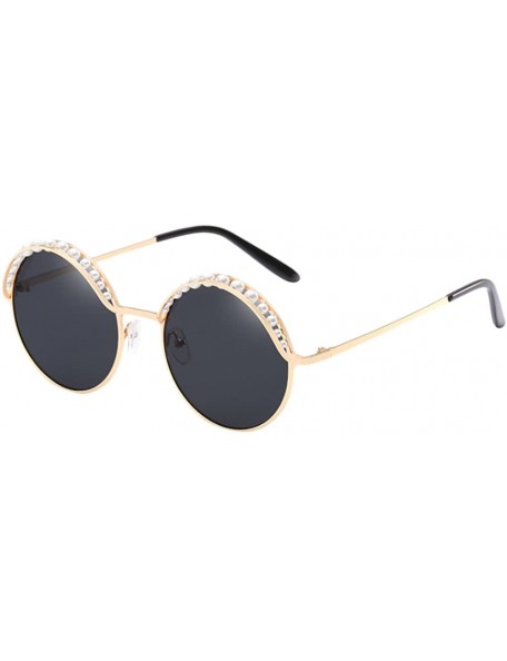 Sport Classic Round Sunglasses Sports Eyewear for Ladies UV400 Protection - Gloden&gray - CD18DM3TZ7T $30.87