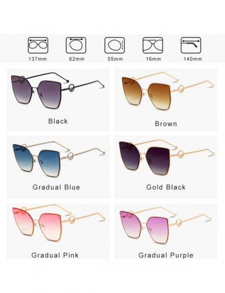 Cat Eye Oversized Sunglasses for Women UV400 Protection Travel Driving Sunglasses Cat Eye Personality Sunglasses - C718WU5RGZ...