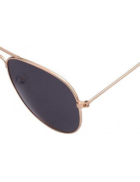Goggle Ladies Sunglasses Vintage Metal Glasses Shopping Mirror Ladies Sunglasses (Color GoldGray) - Goldgray - CZ198MYO4I2 $1...