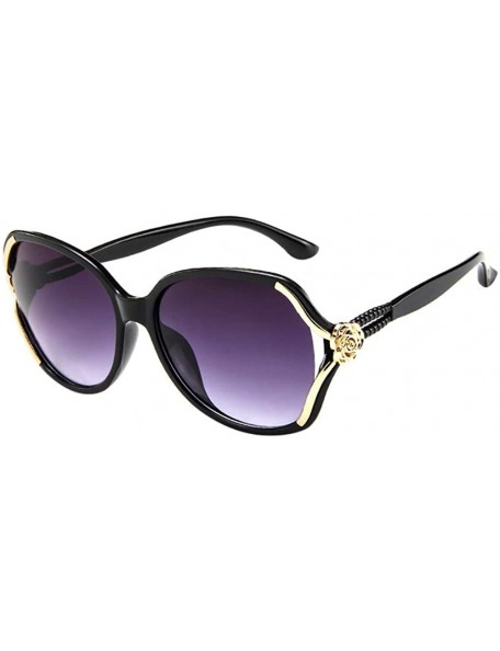 Oval Oversized Sunglasses Protection Valentines - D - CW18SZZ00AS $6.78