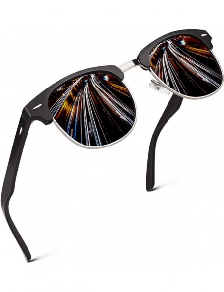 Rimless Polarized Sunglasses for Men Driving Sun glasses Shades 80's Retro Style Brand Design Square - CO18N0CSUE9 $19.41