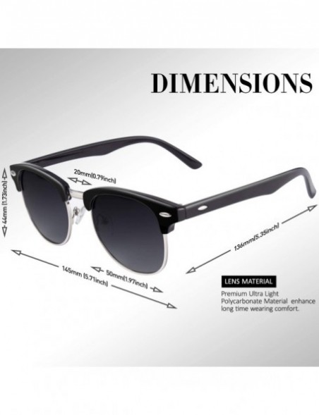 Rimless Polarized Sunglasses for Men Driving Sun glasses Shades 80's Retro Style Brand Design Square - CO18N0CSUE9 $12.07