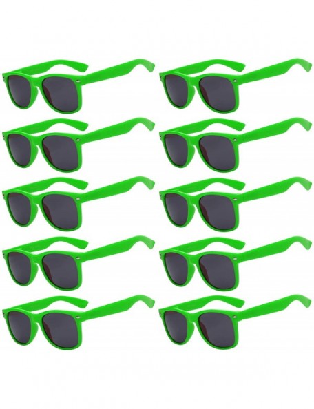 Wayfarer Retro Vintage Sunglasses Smoke Lens 10 Pairs in Multiple Colors OWL. - Green_10_pairs - CU126AY808T $17.23