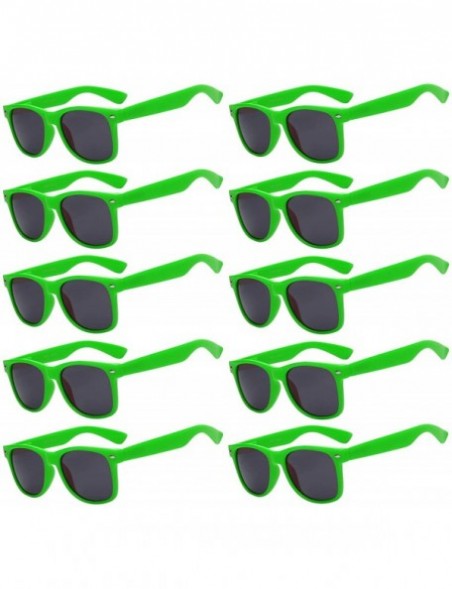 Wayfarer Retro Vintage Sunglasses Smoke Lens 10 Pairs in Multiple Colors OWL. - Green_10_pairs - CU126AY808T $17.23