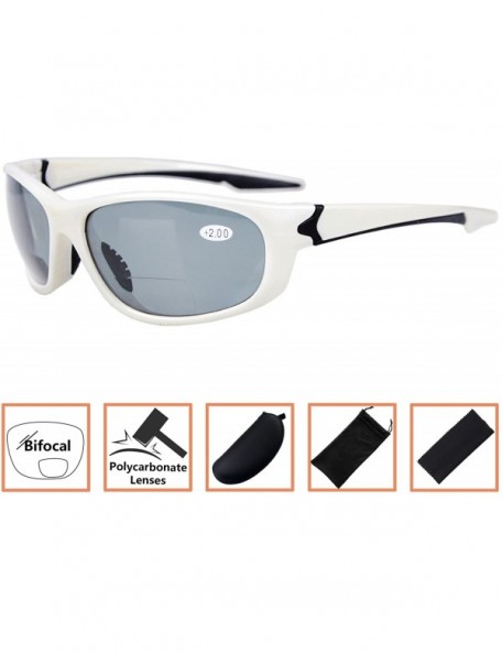 Sport Mens Womens Sports Bifocal Sunglasses Running Fishing Outdoor Readingglasses - White - C0180A0C9E6 $17.01