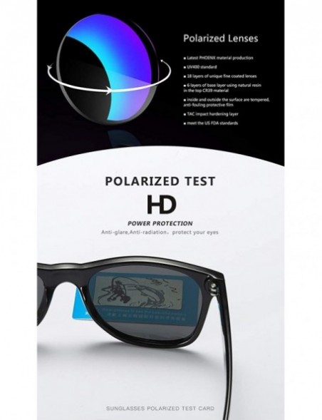 Rectangular Polarized Sunglasses for Men and Women Matte Finish Sun glasses Color Mirror Lens 100% UV Blocking - Silver - C81...