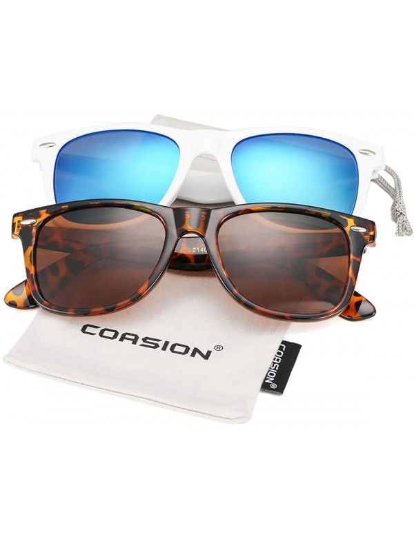 Square Classic Polarized Sunglasses for Men Women Retro UV400 Sun Glasses - CJ18TYKNK0K $15.08