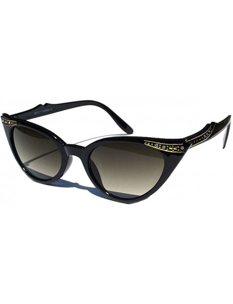 Oversized Cateye or High Pointed Eyeglasses or Sunglasses - Black Cat-eye Shades - CQ11N7H9FW9 $8.48