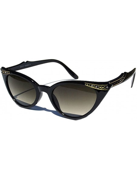 Oversized Cateye or High Pointed Eyeglasses or Sunglasses - Black Cat-eye Shades - CQ11N7H9FW9 $8.48
