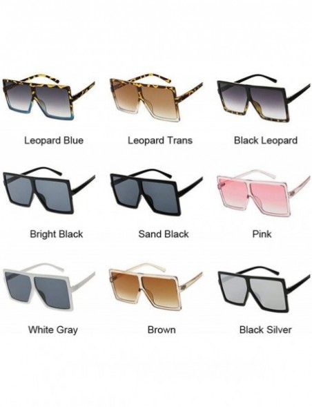 Square Oversized Shades Women Sunglasses Fashion Square Glasses Big Frame Vintage Retro Female Unisex Feminino - C3198ZTTGYQ ...