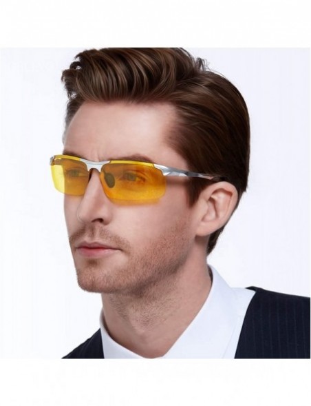 Goggle Night Driving Polarized Glasses for Men Women Anti Glare Rainy Safe HD Night Vision Hot Fashion Sunglasses - CK18QMEDX...