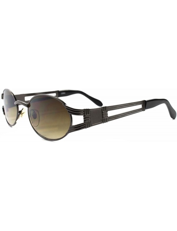 Oval Vintage 80s 90s Urban Hip Hop Indie Swag Fashion Oval Sunglasses - CE18023X2QR $13.29