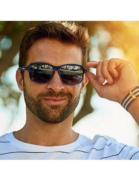 Wrap Polarized Sports Sunglasses for Men Women - Silver - CY18WM8NXLQ $8.85