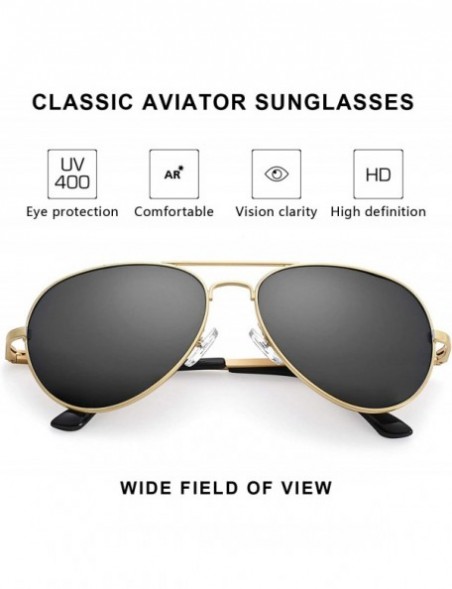 Rimless Aviator Sunglasses for Women Polarized Mirrored - Large Metal Frame - UV 400 Protection - CZ1976OZKZG $13.57