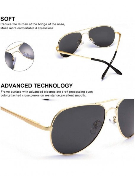 Rimless Aviator Sunglasses for Women Polarized Mirrored - Large Metal Frame - UV 400 Protection - CZ1976OZKZG $13.57