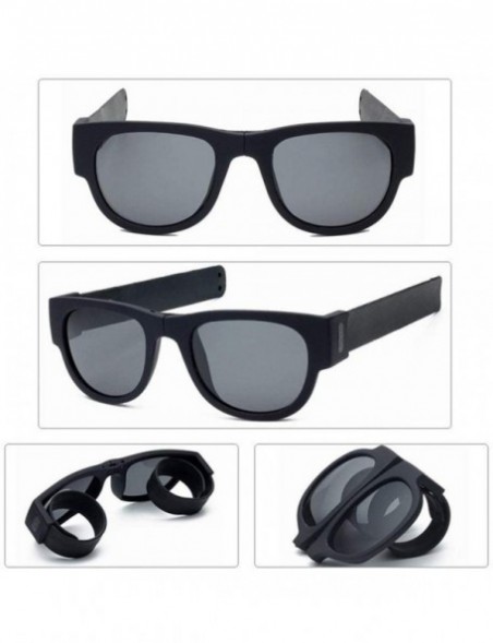 Goggle Novelty Creative Wristband Sunglasses Polarized Sunglasses Driving Goggles Snap Bracelet - Black - CX196OMLLDS $6.36