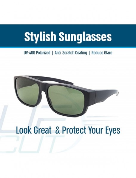 Sport Fit Over Polarized Sunglasses Driving Clip on Sunglasses to Wear Over Prescription Glasses - Black-green - CK18SHMA6EZ ...