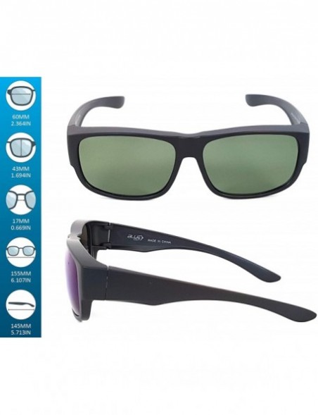 Sport Fit Over Polarized Sunglasses Driving Clip on Sunglasses to Wear Over Prescription Glasses - Black-green - CK18SHMA6EZ ...