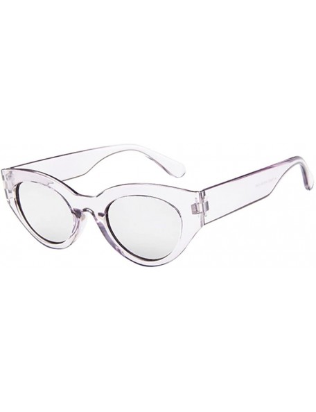 Oval Sunglasses Polarized Goggles Sports OutdoorsGlasses Eyewear - Clear - CZ18QOK2CLZ $10.61