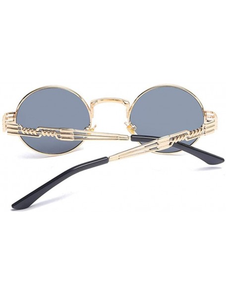 Aviator Metal Round Steampunk Sunglasses Men Women Fashion Glasses Brand SilverSilver - Blackgray - CZ18XQYM0G3 $10.08