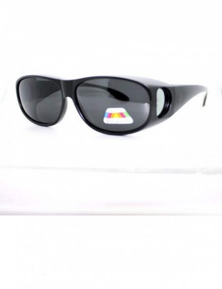 Oval Unisex OTG Polarized Oval 54mm Fit Over Sunglasses - Matte Black - C511YW4Y8QT $13.83