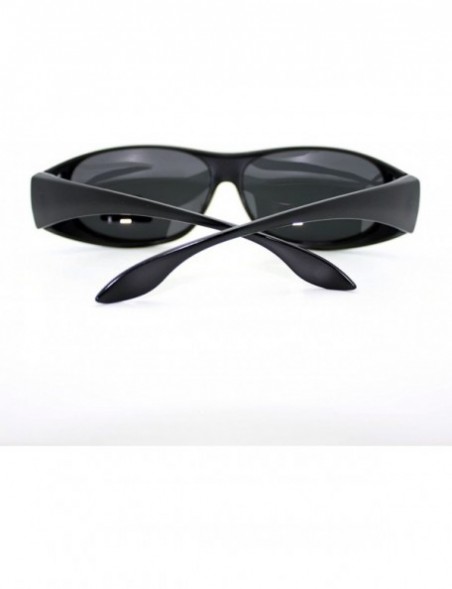 Oval Unisex OTG Polarized Oval 54mm Fit Over Sunglasses - Matte Black - C511YW4Y8QT $13.83