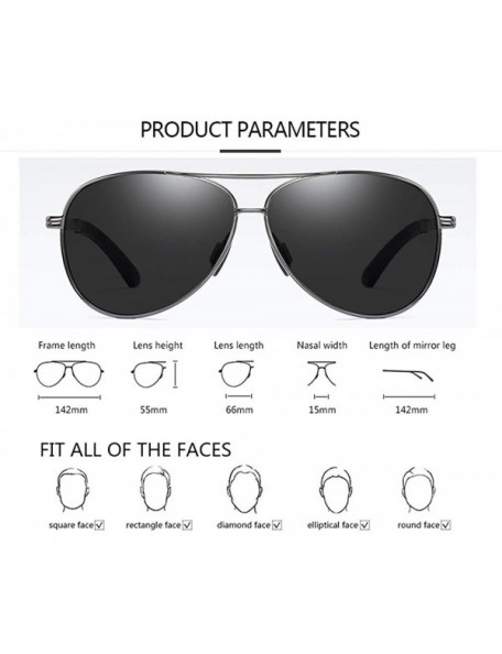 Semi-rimless Polarized Sunglasses for Men and Women - Retro Polarized Mens Classic sunglasses - Blackgun - CH18MHSY7QY $26.04