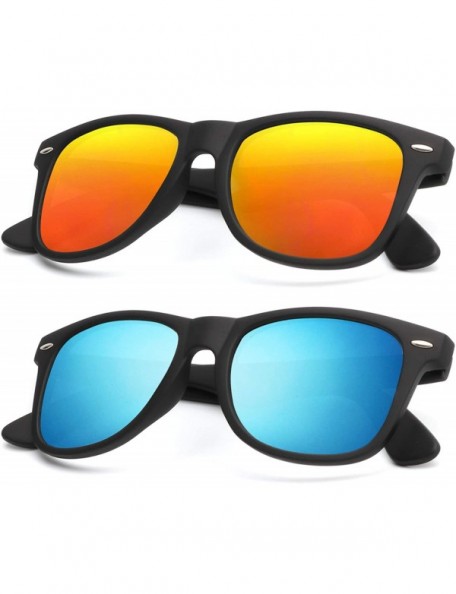 Aviator Polarized Sunglasses for Men and Women Matte Finish Sun glasses Color Mirror Lens 100% UV Blocking - CR18N7C8SOI $11.80