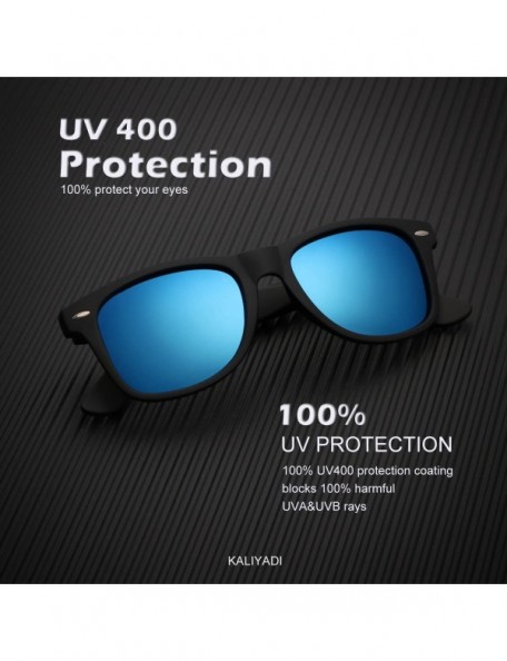 Aviator Polarized Sunglasses for Men and Women Matte Finish Sun glasses Color Mirror Lens 100% UV Blocking - CR18N7C8SOI $11.80