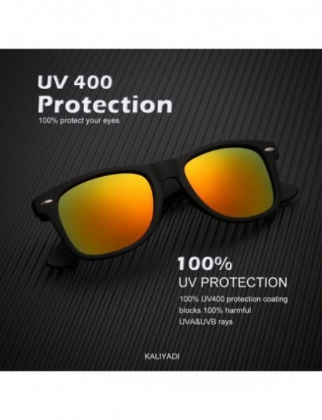 Aviator Polarized Sunglasses for Men and Women Matte Finish Sun glasses Color Mirror Lens 100% UV Blocking - CR18N7C8SOI $11.80